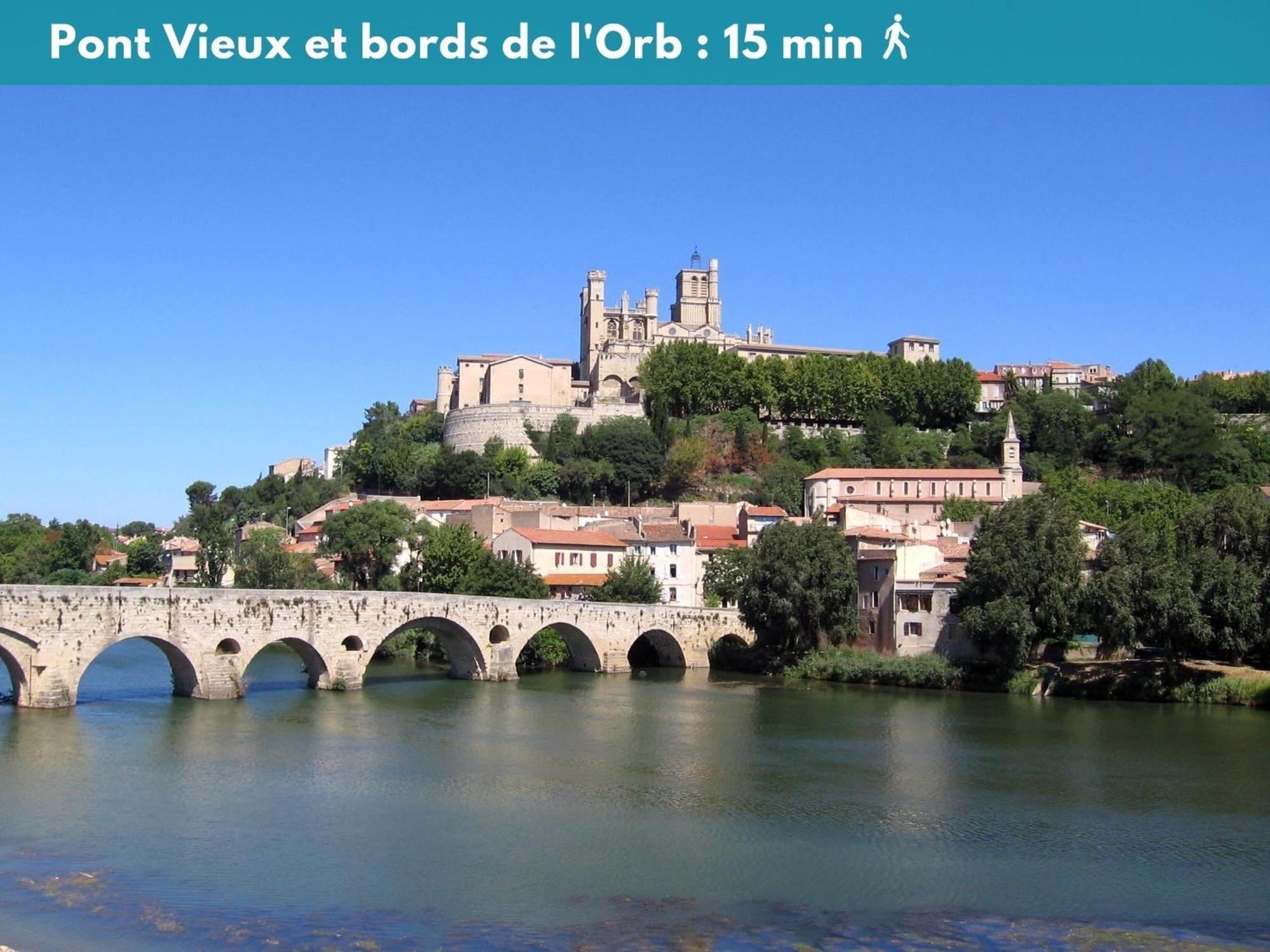 Elegant Studio Climatise 'Alma 2' - Coeur De Beziers - Wifi Fibre - Netflix Exterior foto